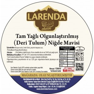 LARENDA CHEESE DERİ TULUM NİĞDE MAVİSİ 500gr
