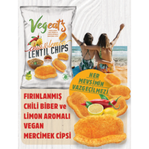 VEGEATS CHILI LIMON MERCİMEK CİPSİ