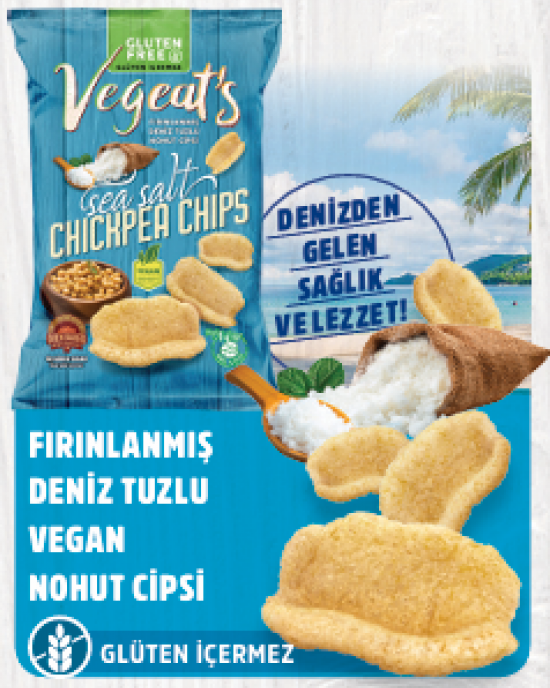 VEGEATS DENİZ TUZLU NUHUT CİPSİ